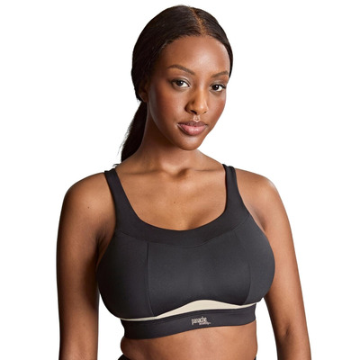 Panache Freedom Non Wired Sports Bra - Black/Chalk - 28DD
