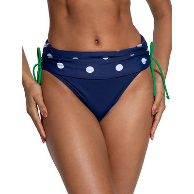 Pour Moi Beach House Fold Over Bikini Brief - Navy/Green