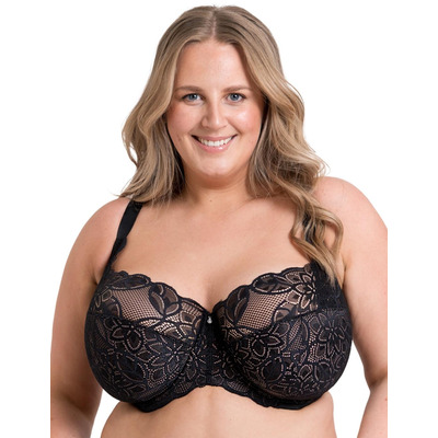 Curvy Kate Lovelace Side Support Balcony Bra - Black/Taupe