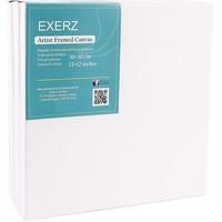 Exerz 30x30cm Stretched Canvas 5pk – 1.7cm/ 280GSM 100% Cotton