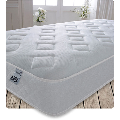 Starlight Beds 7.25" Deep Hybrid Diamond Quilted White Border with Memory Foam and Open Coil Spring Mattress - 4ft Small Double Mattress – Starlight Beds™