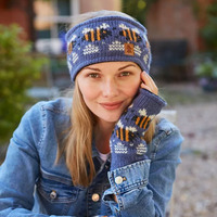 Pachamama  Beehive Headband  Denim