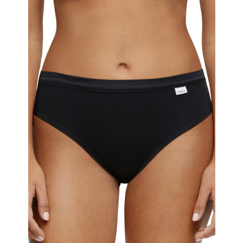 Chantelle Cotton Comfort High Leg Brief - Black