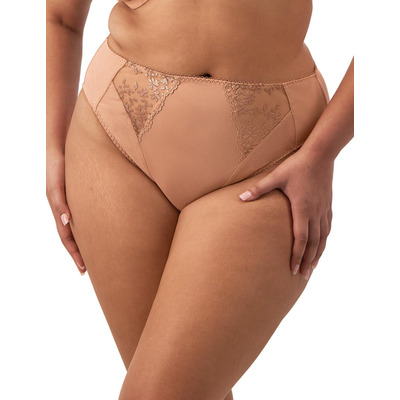 Elomi Zarla High Leg Brief - Cafe Au Lait - M - 12
