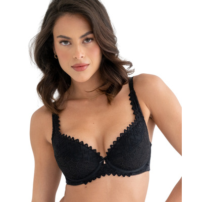 Pour Moi Mixology Padded Plunge Bra - Black