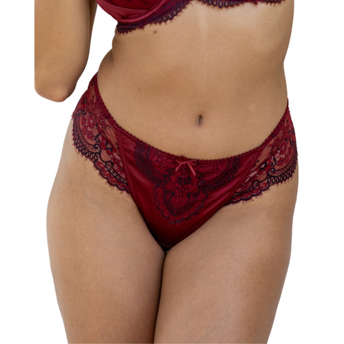 Pour Moi Hollywood Deep Thong - Burgundy