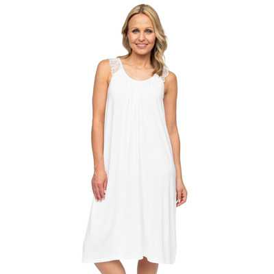 Cyberjammies Nora Rose Christina Jersey Short Nightdress - White - S - 10
