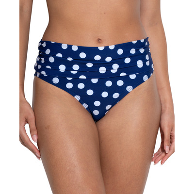Pour Moi Santa Monica Foldover Bikini Brief - Navy/White