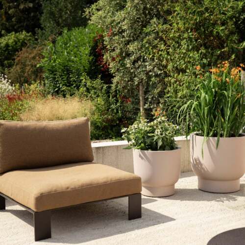 Elho Amber Grail 40 - Beige - Indoor and Outdoor - 100% Recycled
