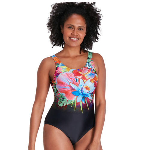 Speedo U-Back Swimsuit - 8-07336H071 Black/Blue - 8/30