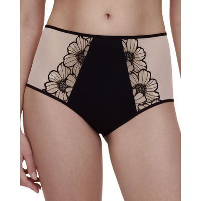 Chantelle Lush High-Waisted Full Brief - Black/Soft Pink