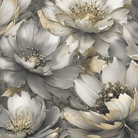 Aminah Floral Wallpaper Charcoal / Gold Muriva 224501