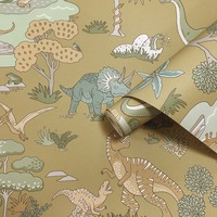 Dino Zoo Wallpaper Ochre Holden 14011
