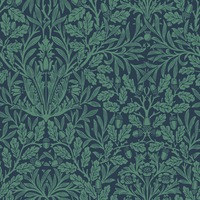 William Morris At Home Acorn Wallpaper Heritage Blue 140489