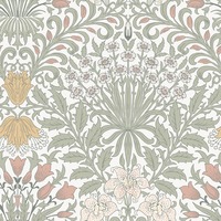 William Morris At Home Garden Wallpaper Soft Sage Green 140497