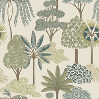 Akiko Floral Wallpaper Green Belgravia 2331