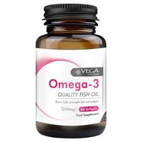 Image of Vega Vitamins Omega-3 Quality Fish Oil - 60 x 1200mg Softgels