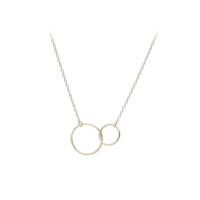 Image of Double Plain Necklace - Silver