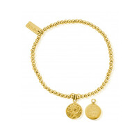 Image of Cute Charm Live Love Life Bracelet - Gold