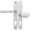 Image of Fab & Fix Balmoral Centres/PZ: 62mm (pad side) 92mm (lever side) Screw Centres: 212mm Backplate: 243mm x 30mm - Silver