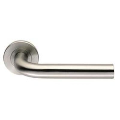 STRAIGHT Lever On Round Rose Furniture 19mm  - Lever on rose