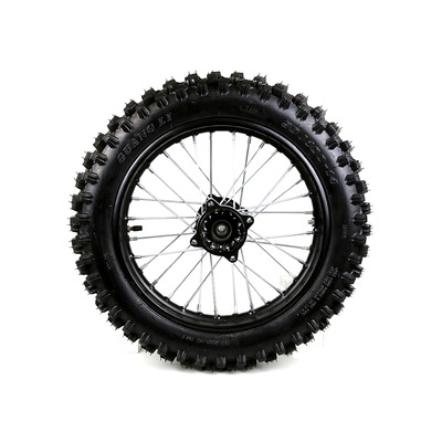 Pit Bike 14" Rear Wheel and Tyre Black