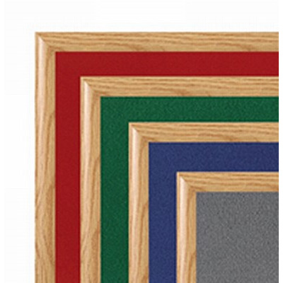 Bi-Office Blue Felt Noticeboard Oak Effect Frame 2400 x 1200mm