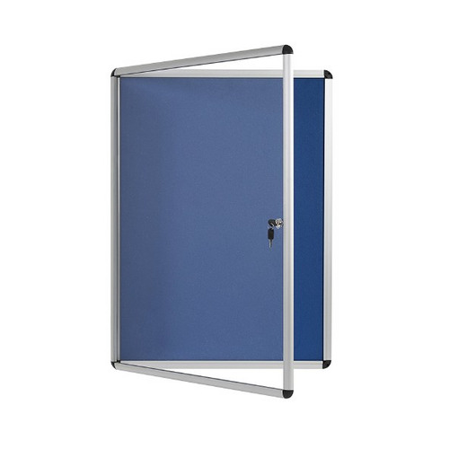 Bi-Office Lockable Felt Display Cases