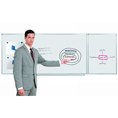 Bi-Office Trio 'PLUS' Folding 'Space Saver' Whiteboards