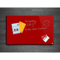 Image of Casca Magnetic Glass Wipe Board 2000 x 1200mm Luminous Red