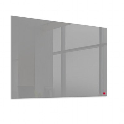 Casca Magnetic Glass Writing Board 900 x 600mm Metal Grey