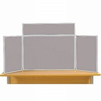 Image of Midi Desk Top Display Stand Grey Frame/Grey Fabric