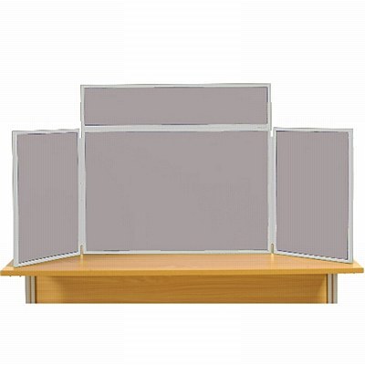 Midi Desk Top Display Stand Grey Frame/Grey Fabric