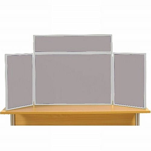 Midi Desk Top Display Stand Grey Frame/Grey Fabric