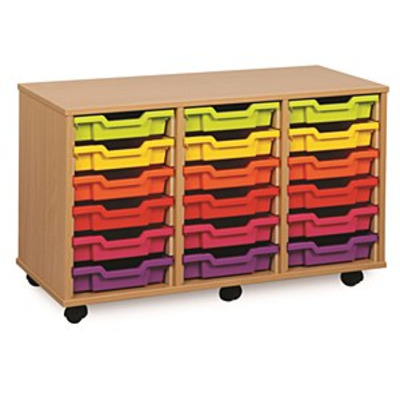 18 Shallow Tray Unit Beech Finish Other Colour Trays