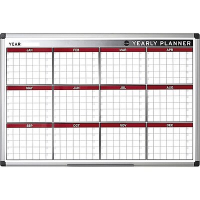 Bi-Office 12 Month Annual Planner 900 x 600mm