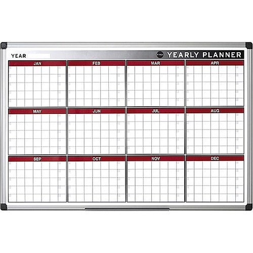 Bi-Office 12 Month Annual Planner 900 x 600mm