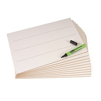 Image of Show-me MDF Rigid A4 Whiteboards Lined Pack of 10