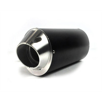 Image of Pit Bike Silver CNC End Can 38mm Silencer