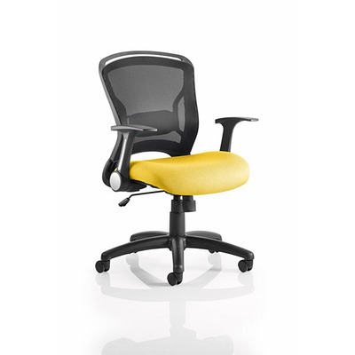 Zeus Mesh Back Operator Chair Senna Yelllow Seat