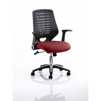 Image of Relay Mesh Back Task Chair Ginseng Chilli Seat Black Back