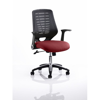 Relay Mesh Back Task Chair Ginseng Chilli Seat Black Back