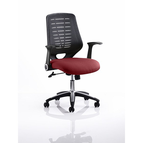 Relay Mesh Back Task Chair Ginseng Chilli Seat Black Back