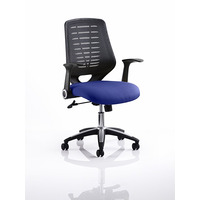 Image of Relay Mesh Back Task Chair Stevia Blue Seat Black Back