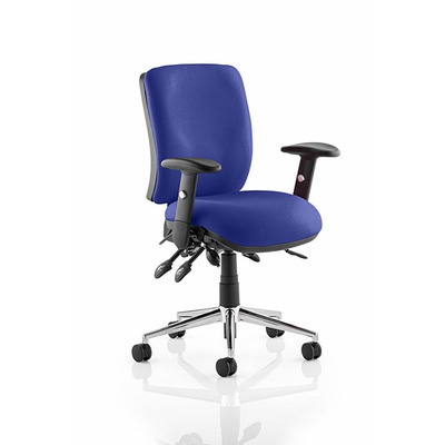 Chiro Medium Back Task Chair Stevia Blue fabric