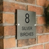Image of Stainless Steel Square House Sign - 20 x 20cm
