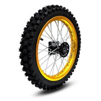 Image of Pit Bike Gold Front Wheel 14 Inch Tyre