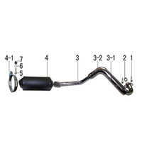 Image of M2R 50R Front Exhaust Pipe