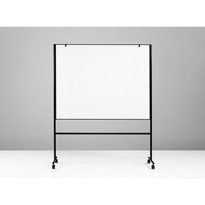 ONE Double Sided Mobile Whiteboard 2007 x 1207mm Black Frame