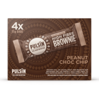 Image of Pulsin Peanut Choc Chip Raw Choc Brownie Multipack - 4 x 35g